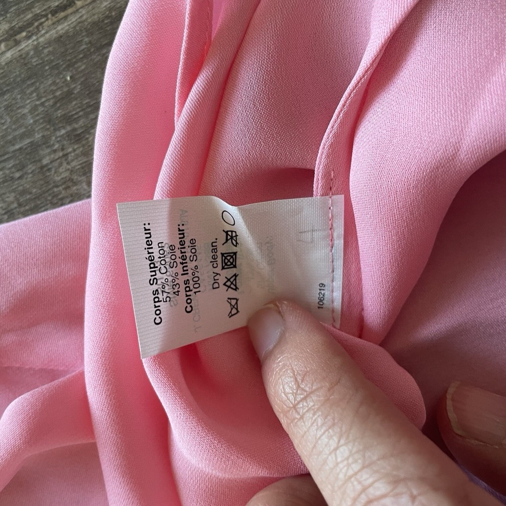 NWT J.Crew Collection Blouse Womens 4 Pink Summer Silk Paisley Colorblock Luxe - Picture 10 of 14